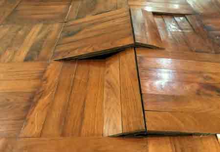 Broken wooden floor